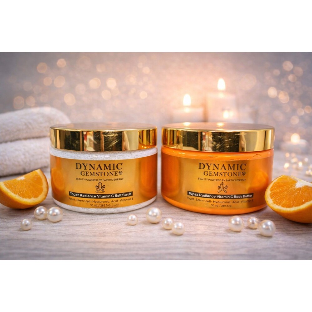 Dynamic Gemstone Topaz Radiance  Vit C Body Butter or  Salt Scrub  Choose Type